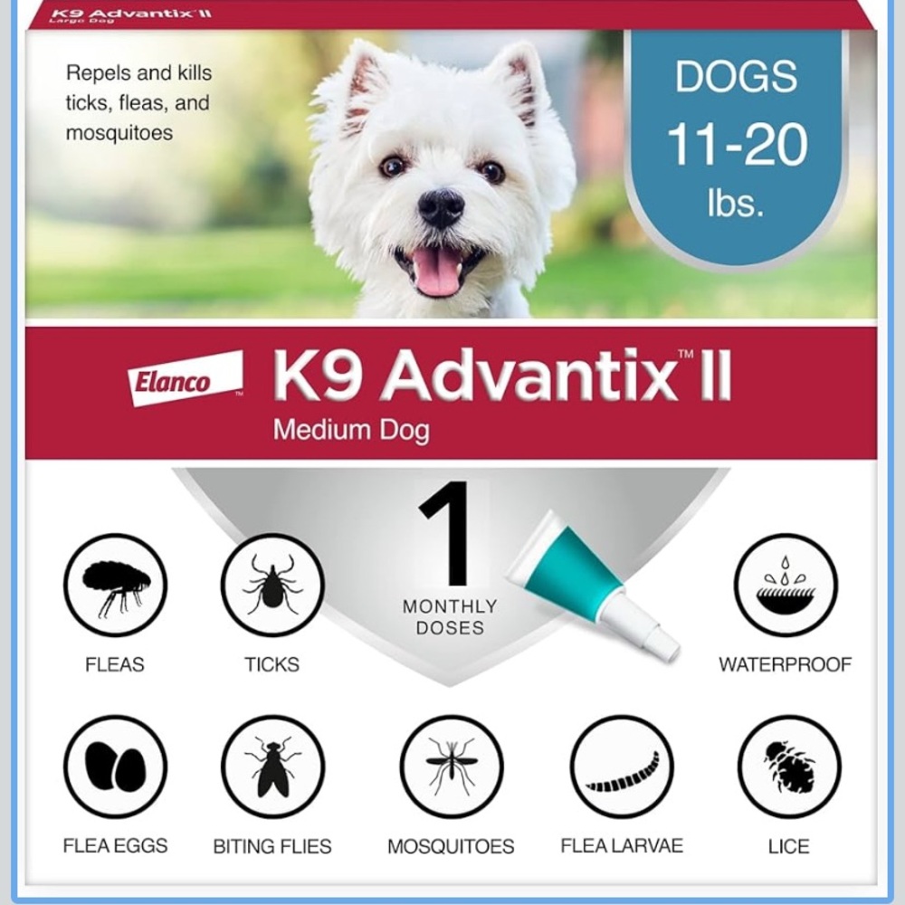 Elanco K9 Advantix II Medium Dog Flea Treatment - 1 month
